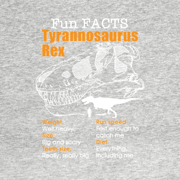 Dinosaur Facts tshirt - Tyrannosaurus Rex facts tshirt by Diggertees4u